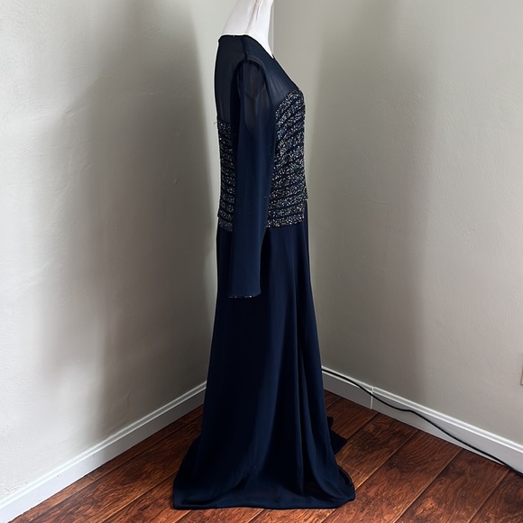 Chadwicks Mother of the Bride Beaded Chiffon Evening Dress - Picture 7 of 11